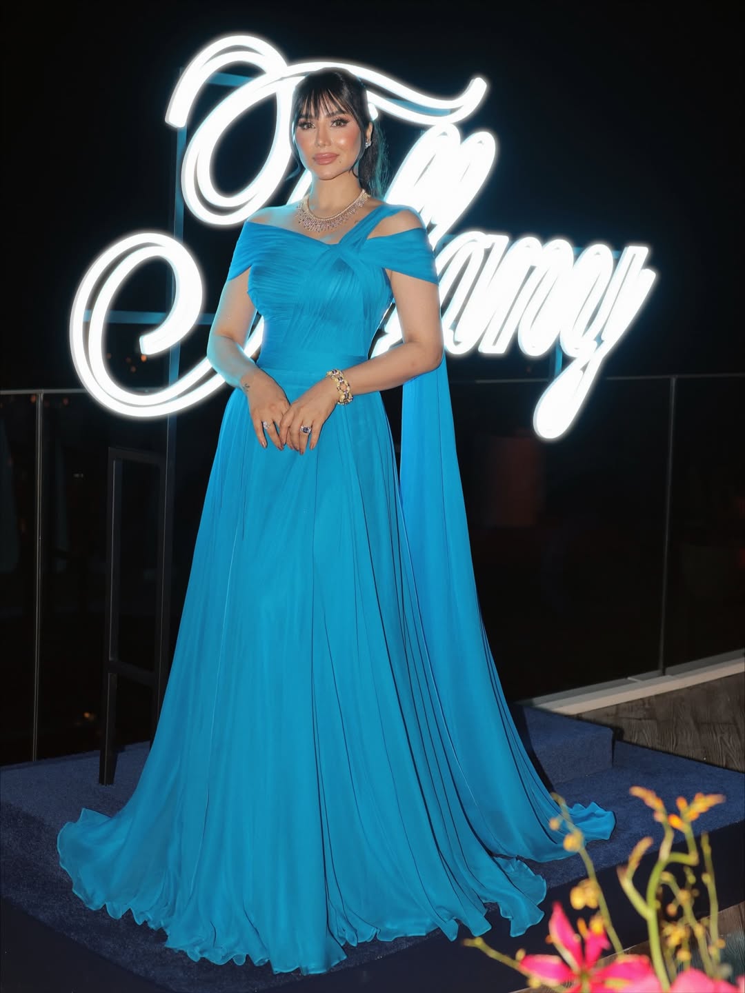 لجين عمران… التركواز بأسلوب ناعم