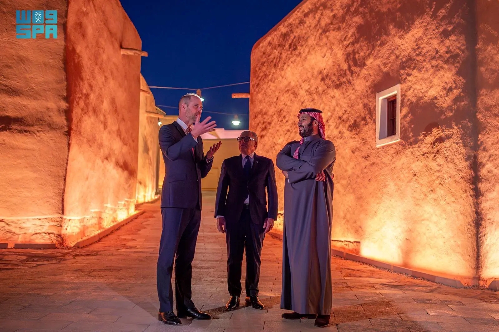 لقاء الأمير محمد بن سلمان والأمير ويليام في الدرعية