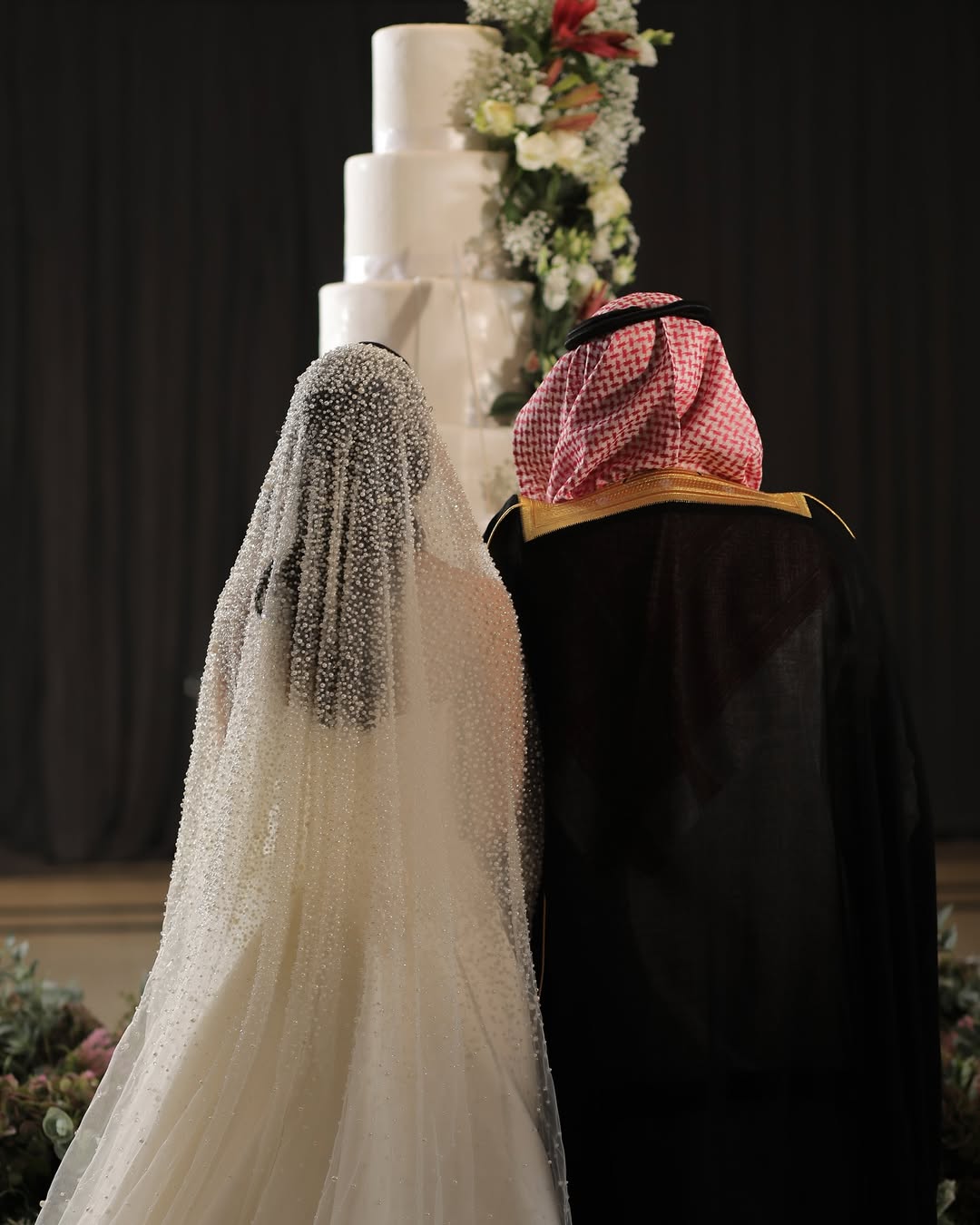 لقطة لعروسين بعدسة المصورة السعودية جمانه صالح