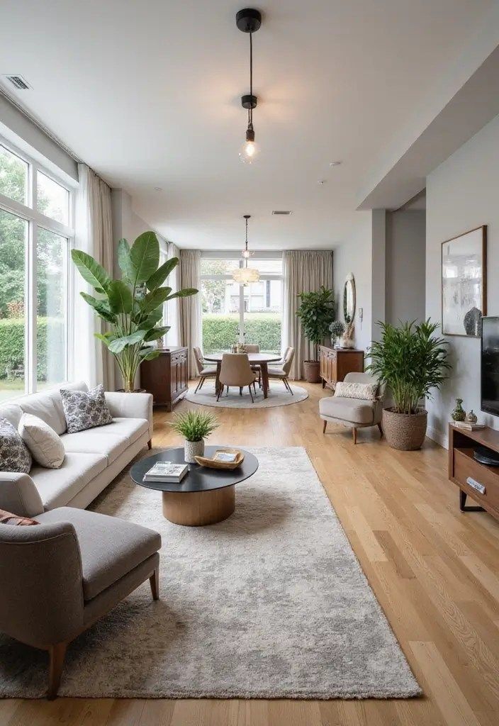 للحفاظ على مظهر متناسق هي تكرار بعض العناصر التصميمية عبر المناطق المختلفة