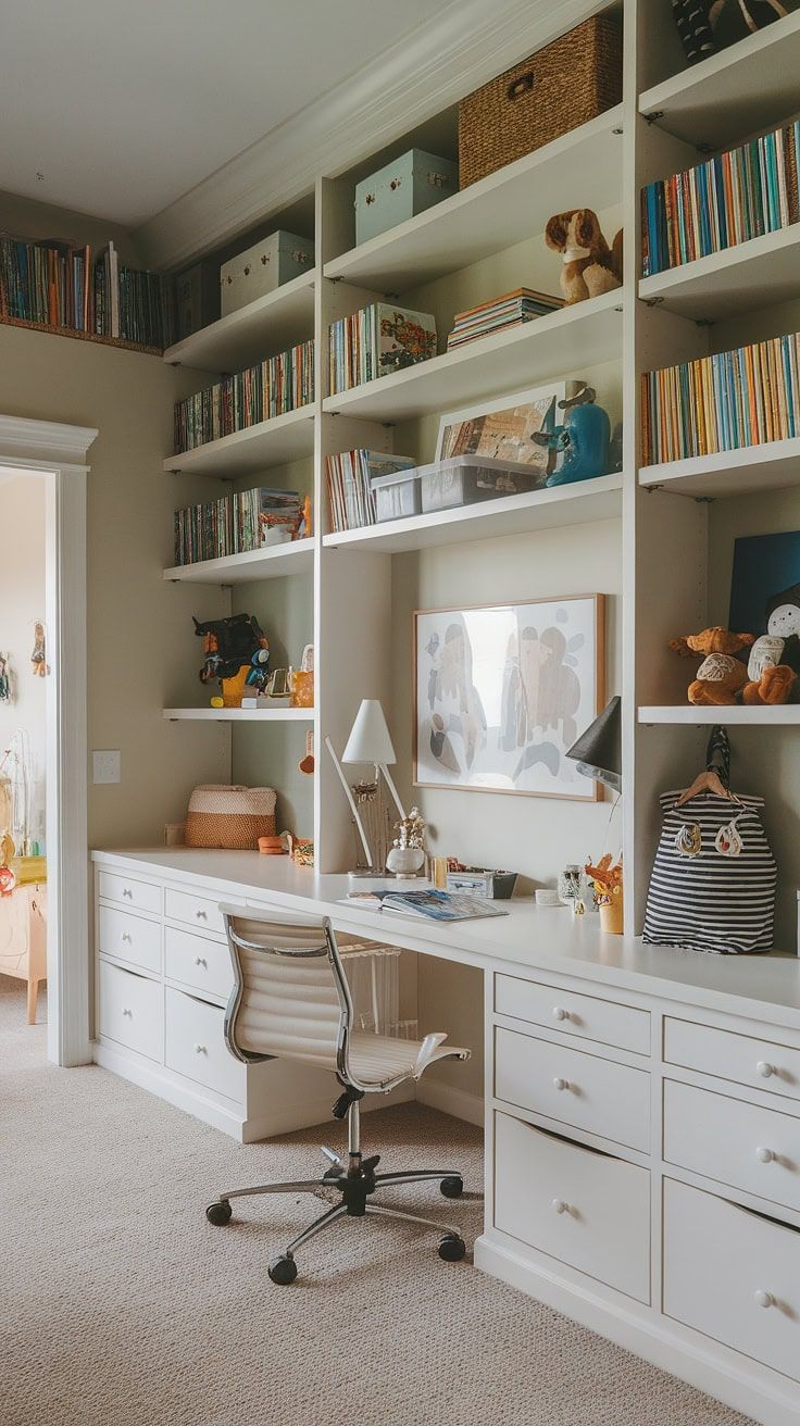 لمكتب الأطفال، يجب اختيار كرسي مريح ويدعم الظهر بشكل جيد