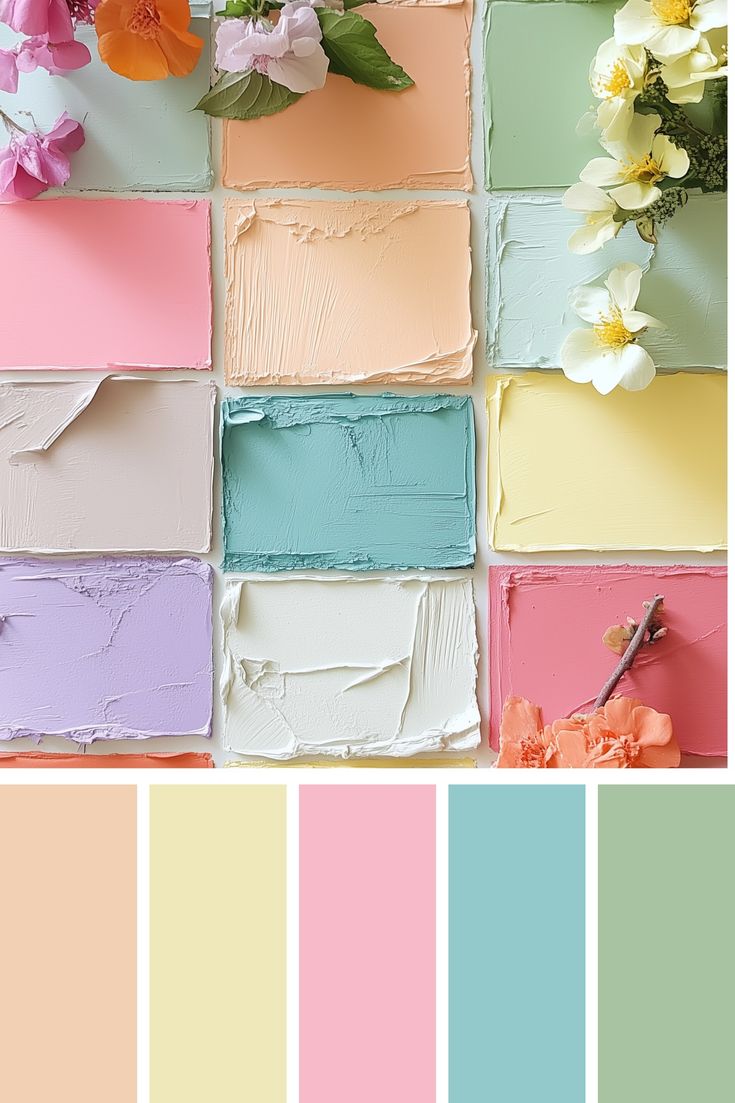 لوحة ألوان نغمات الباستيل الكلاسيكية