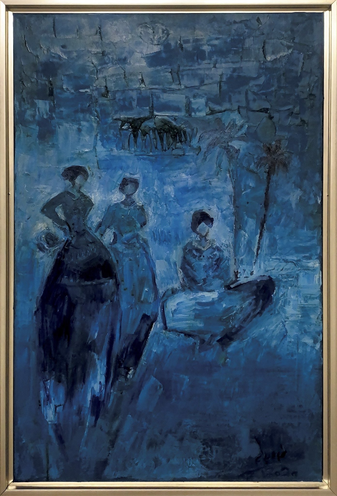 لوحة بديعة بعنون سكون للفنان طه الصبان