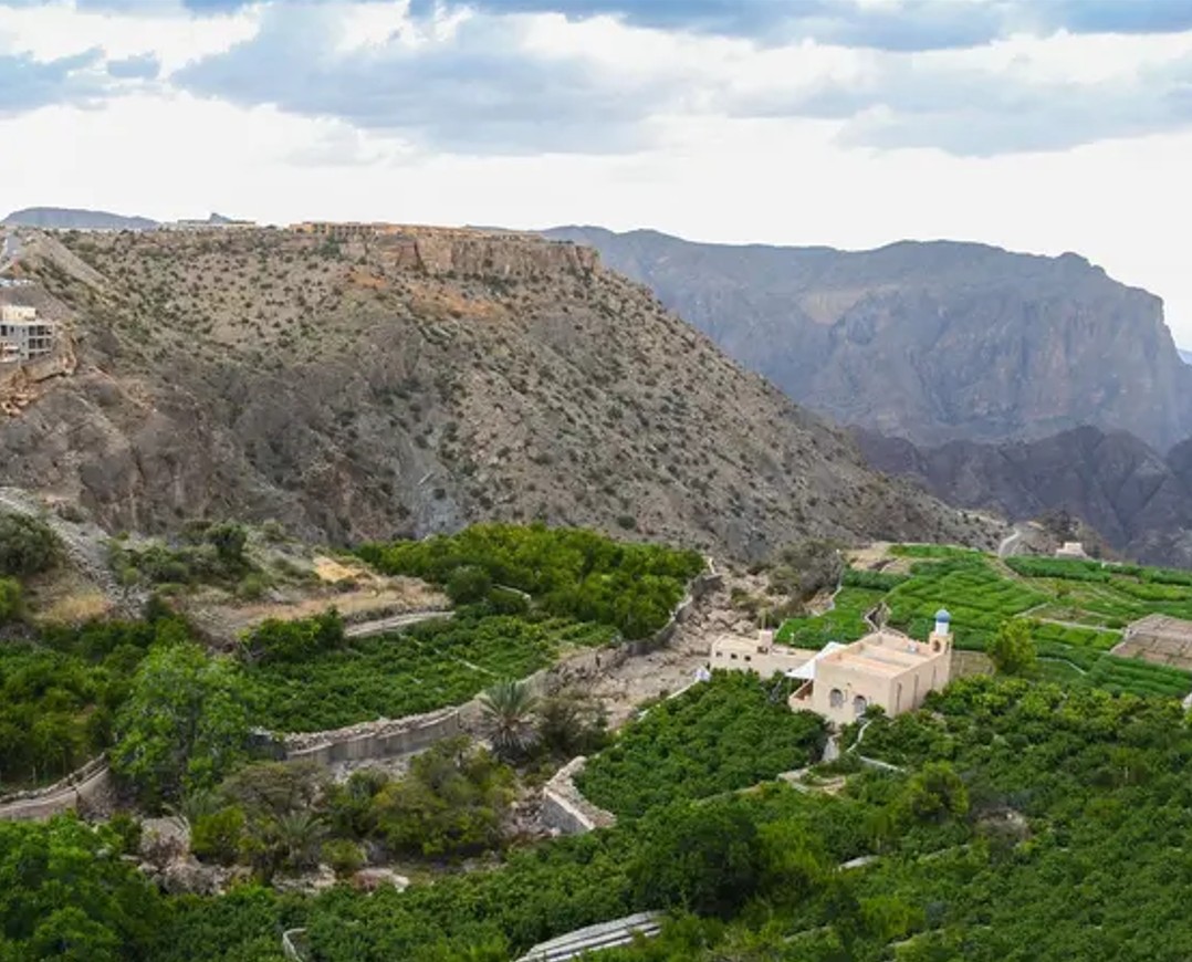 لوحة ساحرة بين السحاب في الجبل الأخضر في عمان