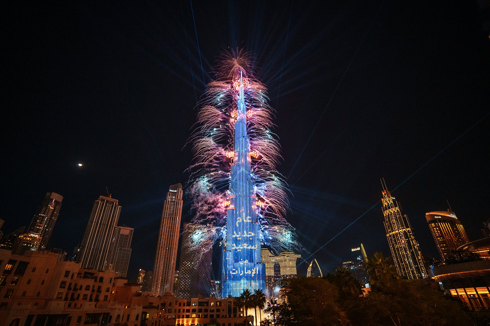 ليلة رأس السنة عند برج خليفة