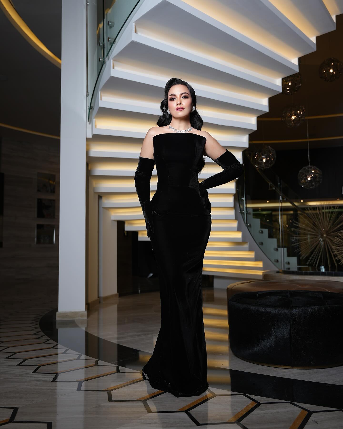 ريهام عبد الغفور بمجوهرات ماسية بارزة من دار مجوهرات GLAMOUR Jewellery