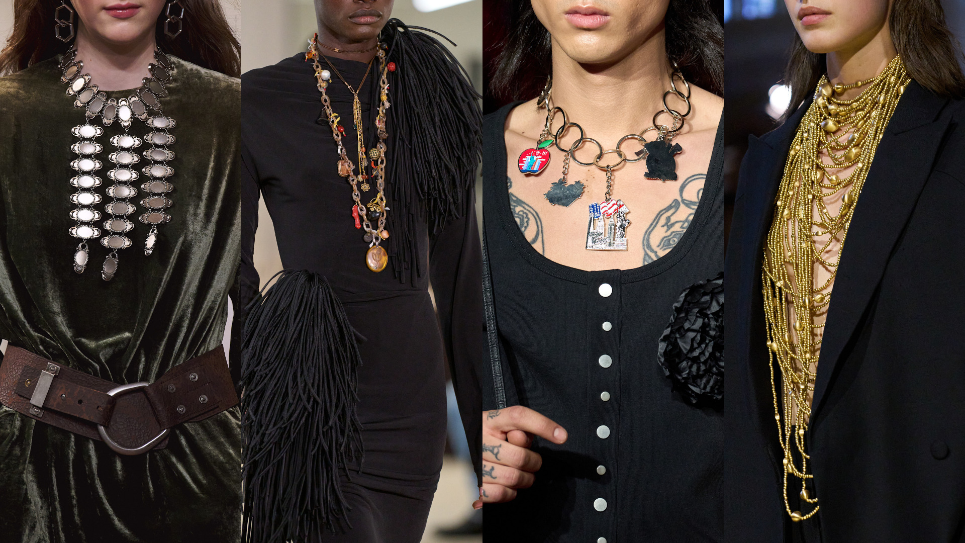 مجوهرات ملفتة مع إطلالات بسيطة