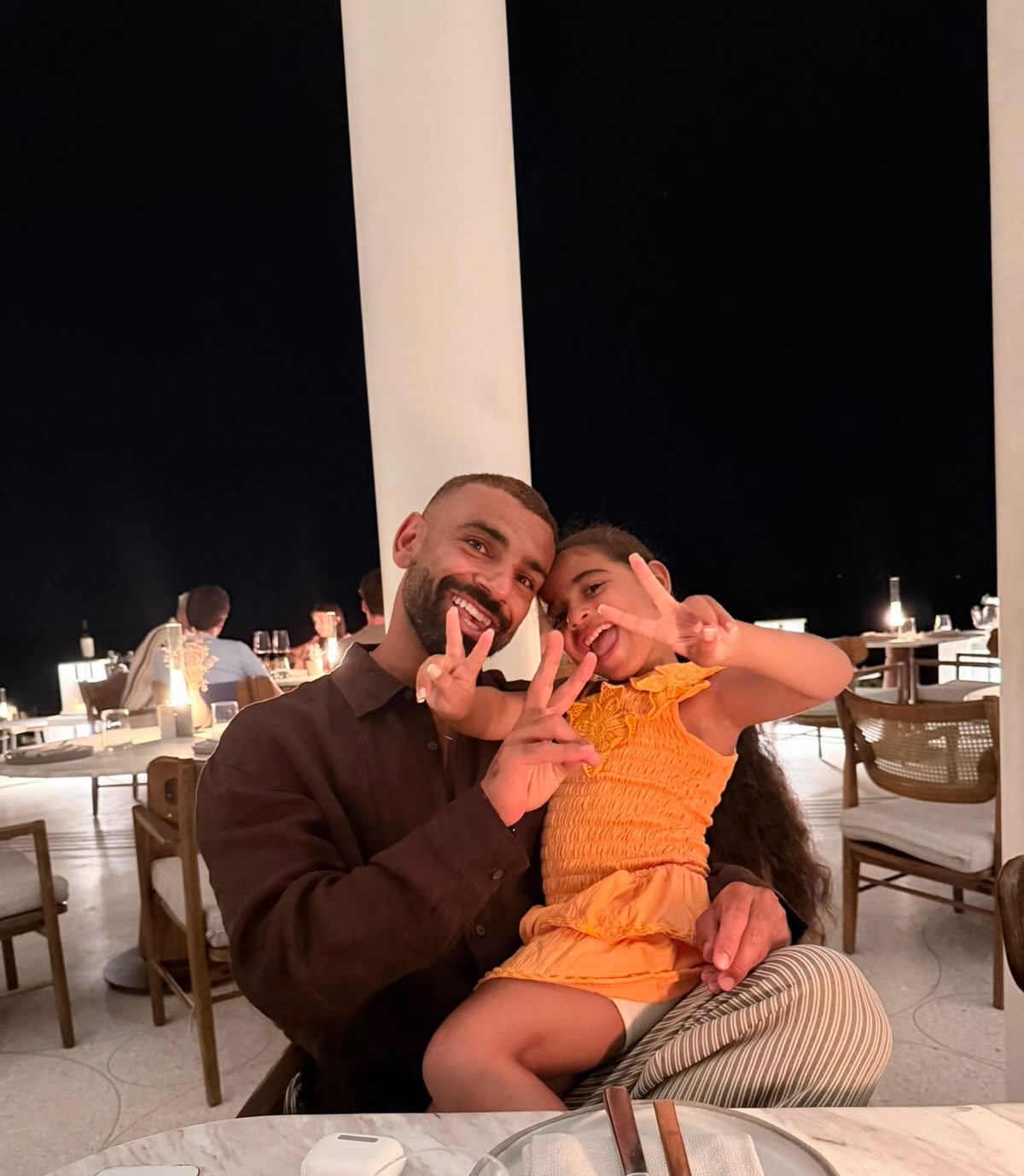 محمد صلاح يستمتع بوقته مع كيان