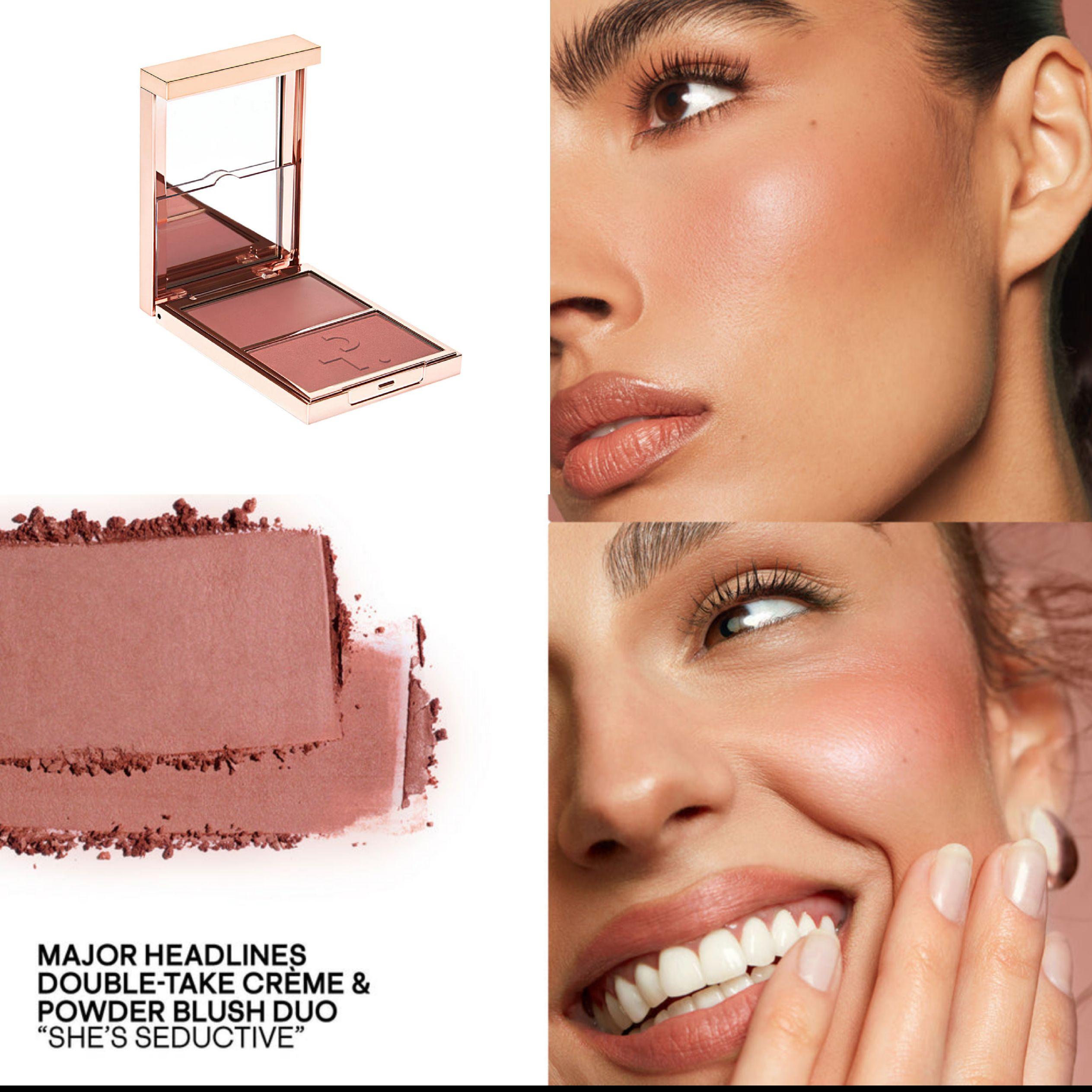 مستحضر دابل-تايك كريم أند باودر بلاش دويو Double-Take Creme & Powder Blush Duo بدرجة شيز سيداكتيفShe's Seductive لتورّد ناعم يدو
