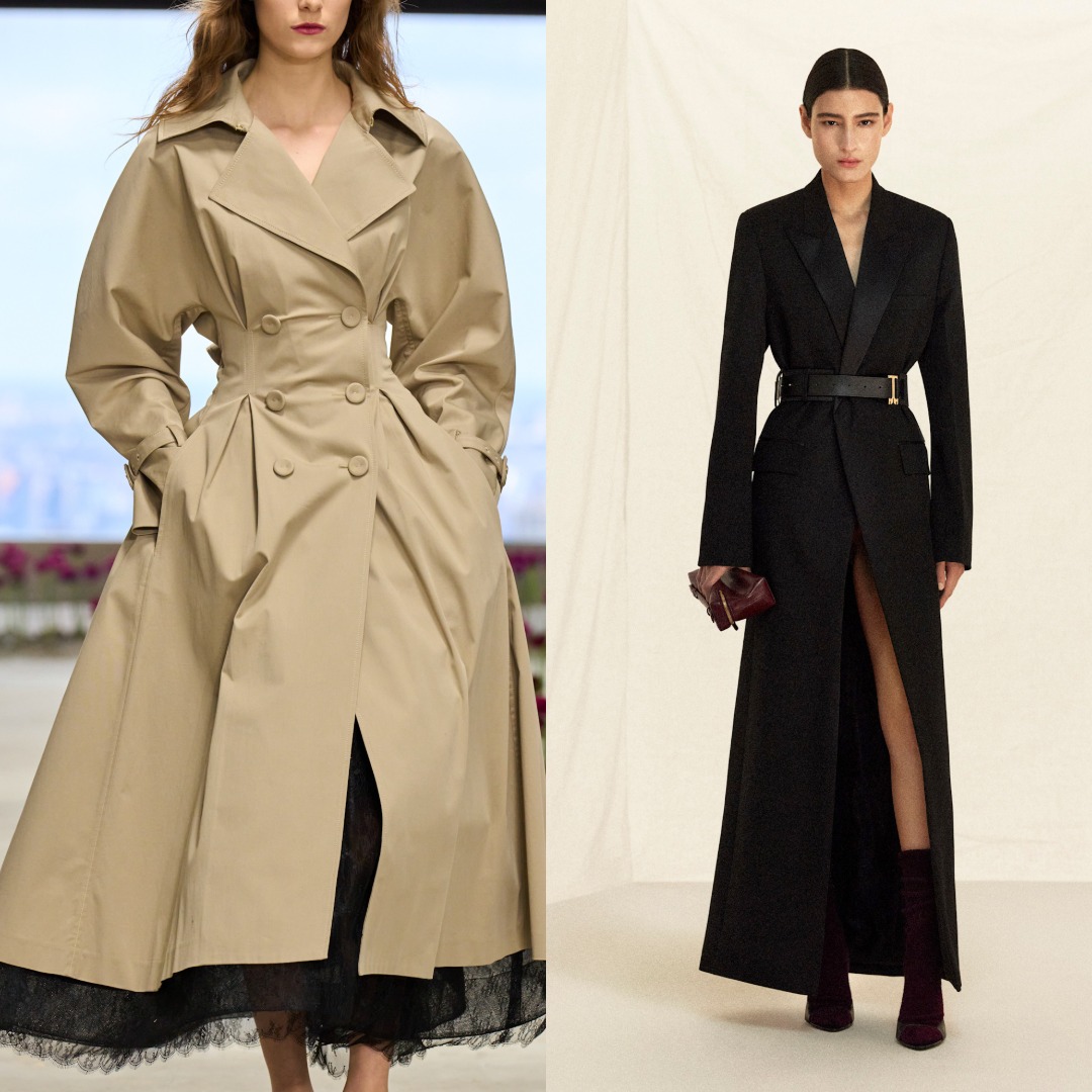 معاطف بخصر محدد وA-Line من Victoria Beckham و Carolina Herrera