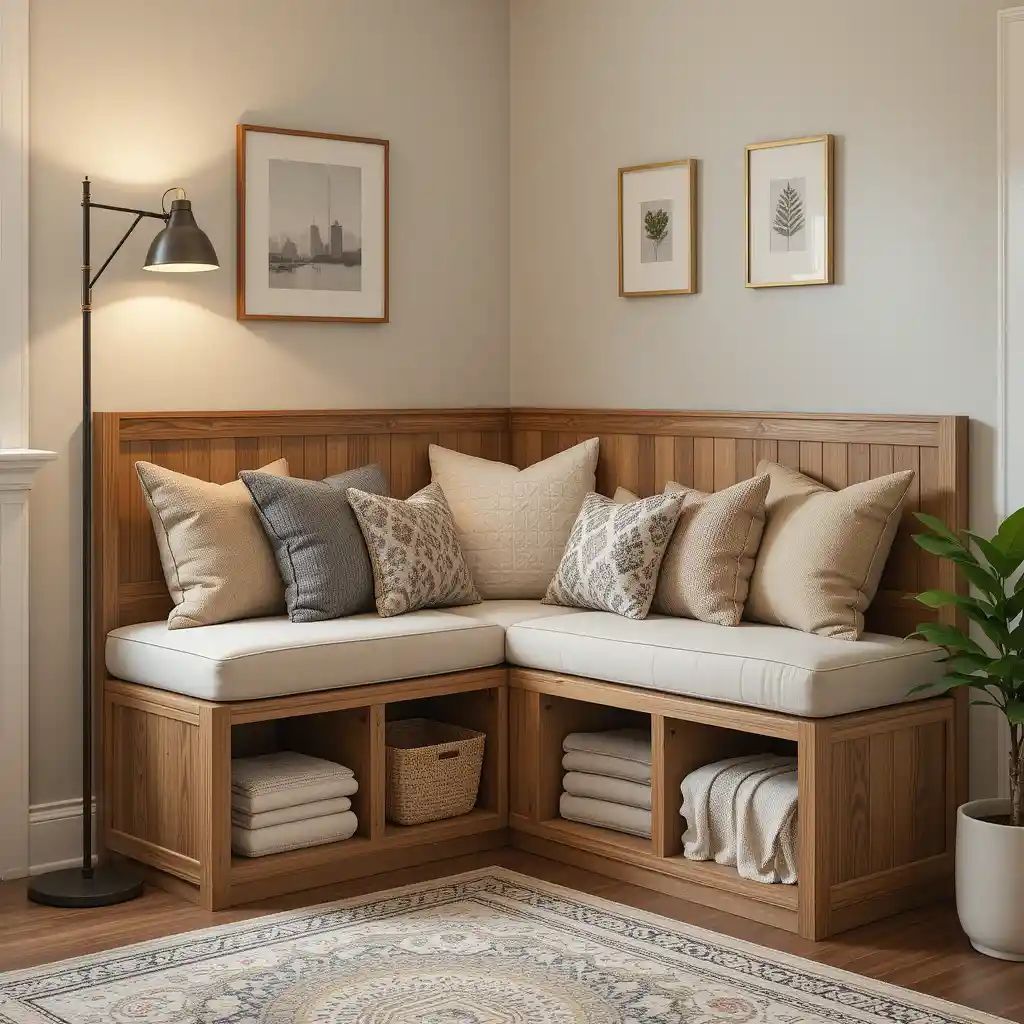 مقعد البانكويت بمساحة تخزين