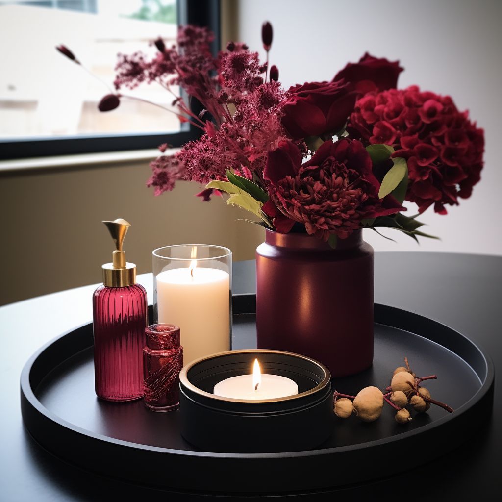 ملحقات بلون حجر الجارنيت