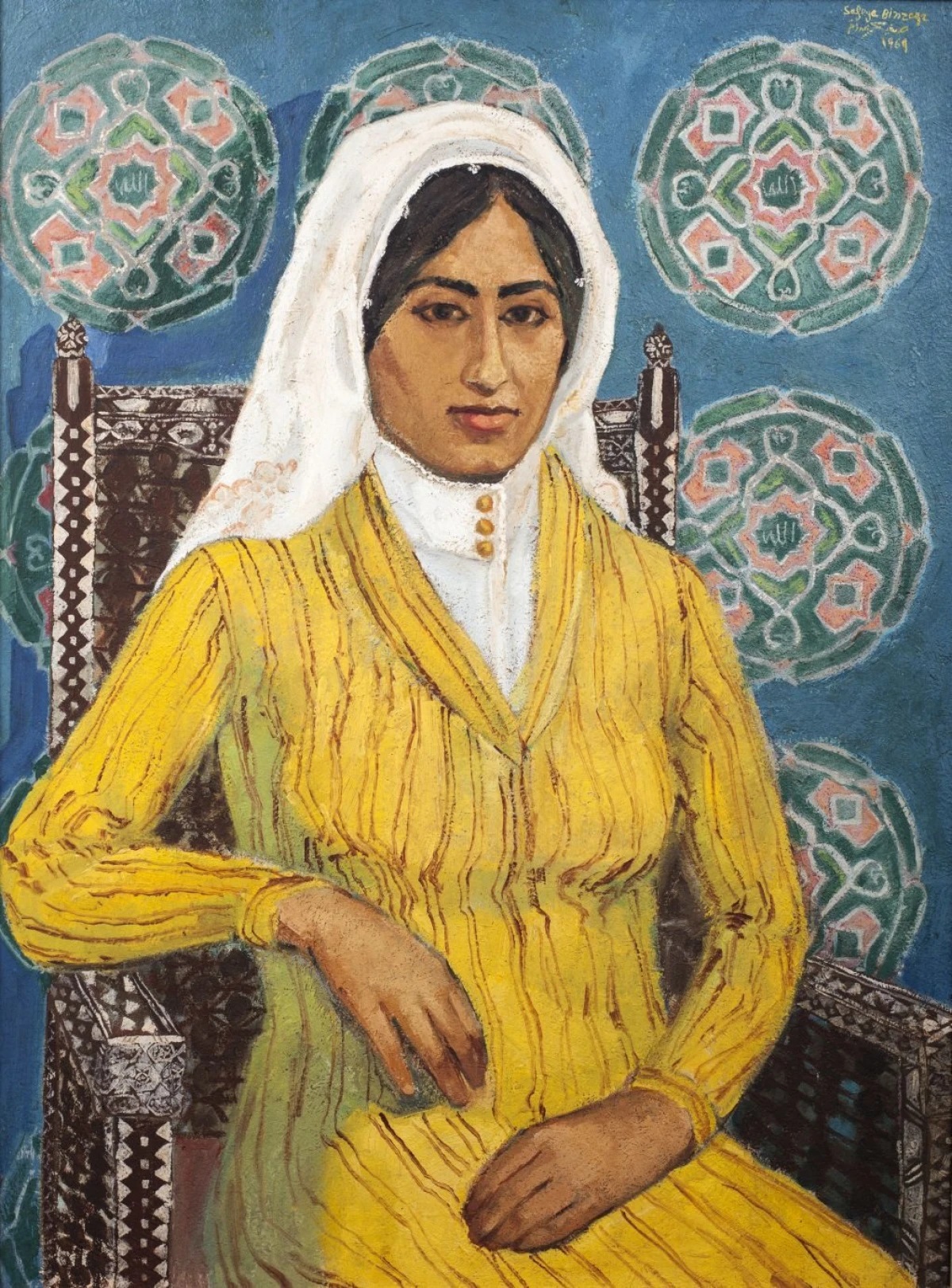 من أشهر أعمال الفنانة صفية بن زقر الصورة من موقع دارة صفية بن زقر