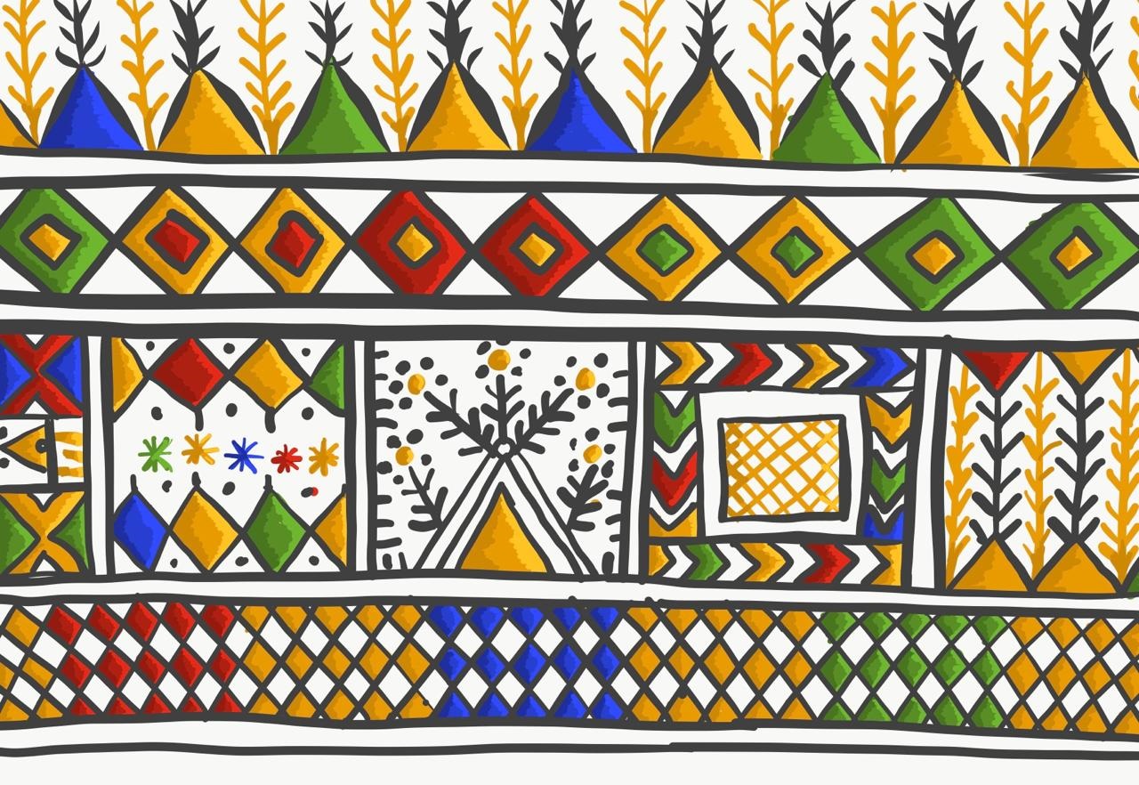 من أعمال الفنانة ريما الباز في فن القط العسيري