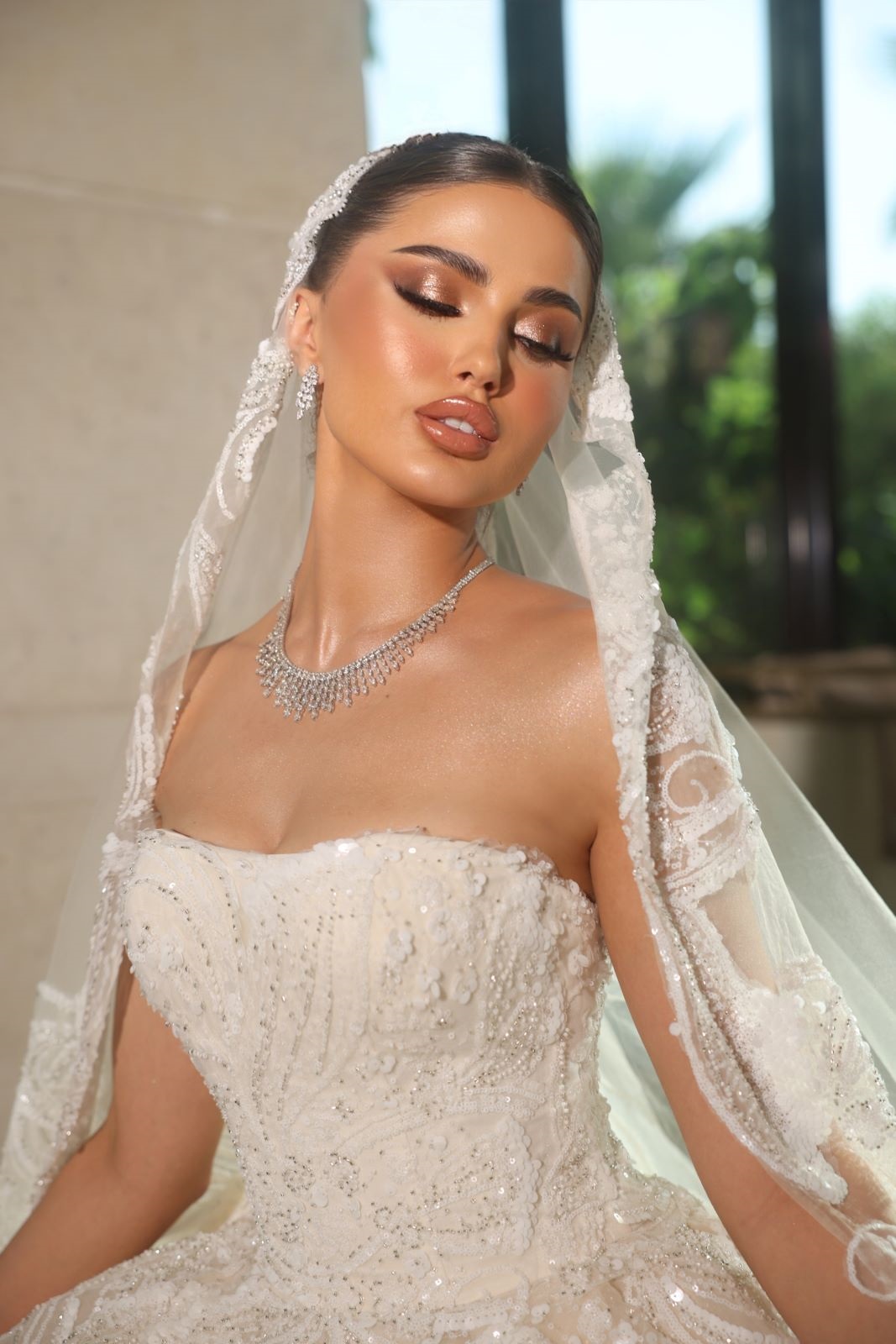 من اطلالات العرايس من الميك أب أرتست نور خطاب