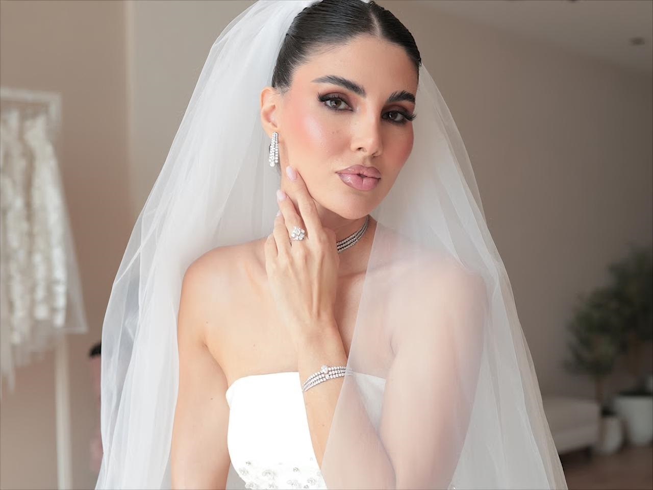 من اطلالات العرايس من خبيرة التجميل السعودية ندى ناصر