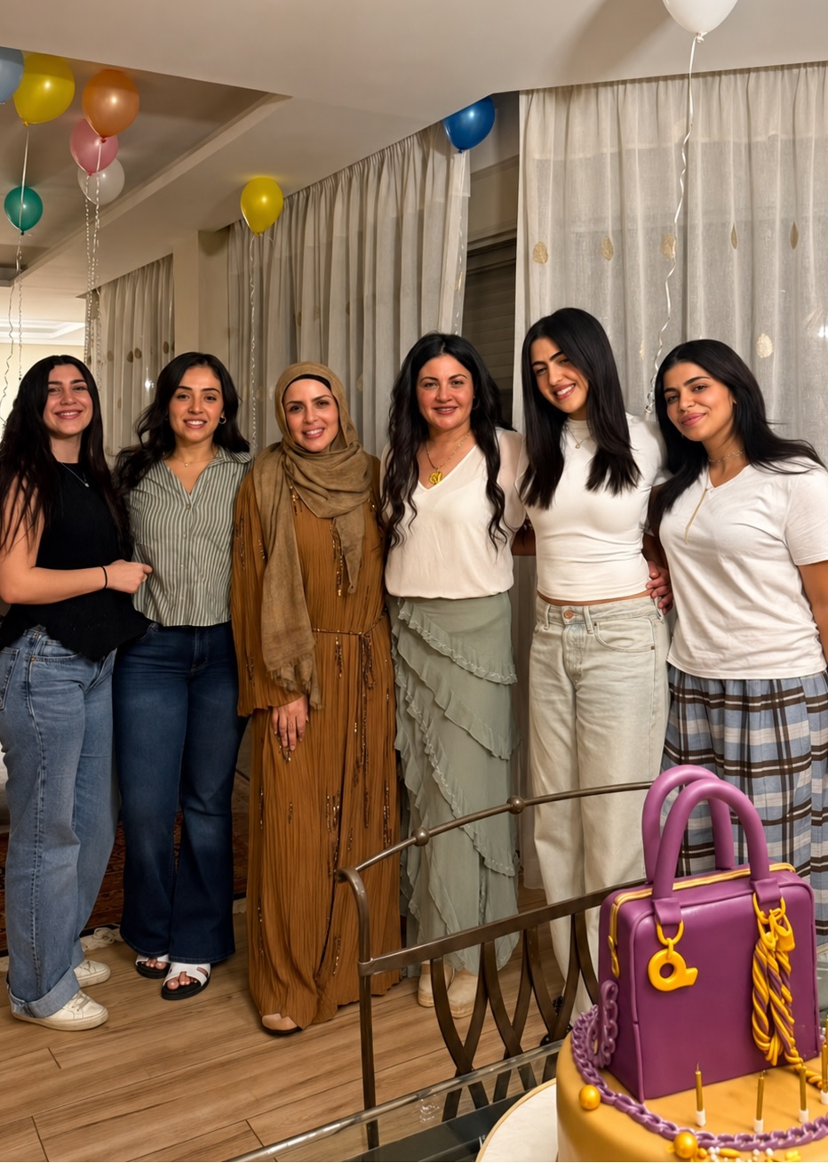 مها الصغير بالحجاب في حفل عيد ميلادها
