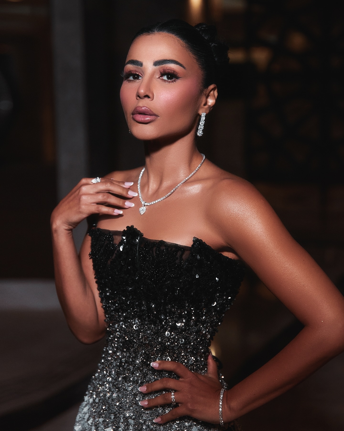 مهيرة عبد العزيز بمجوهرات ماسية فارهة من توقيع علامة Karlito