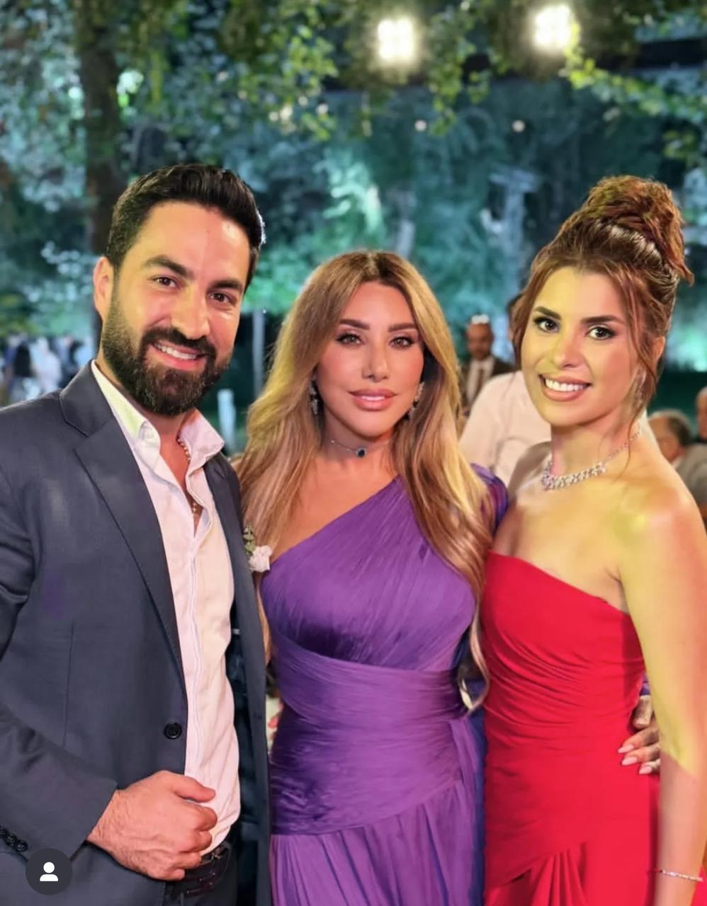 نجوى كرم خلال حفل زفاف ابن شقيقها