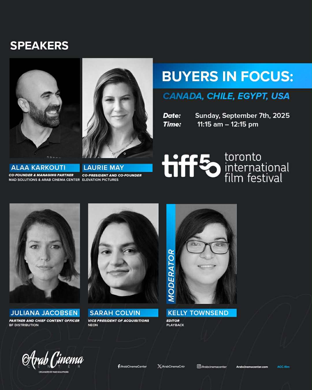 حضور كبار موزعي السينما ندوة Buyers in Focus
