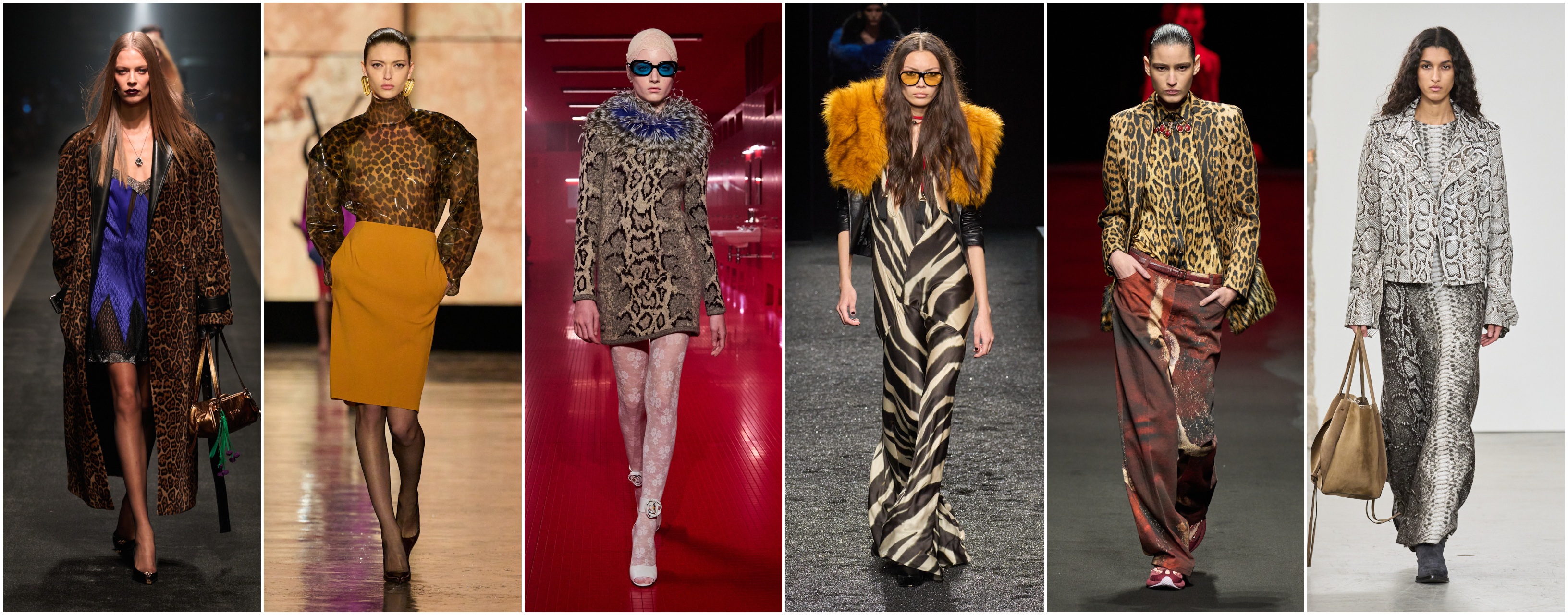 نقشات الحيوانات البرية لدى كل من غابرييلا هيرست، روبيرتو كافالي، نينا ريتشي، فالنتينو، سان لوران وفيرزاتشي