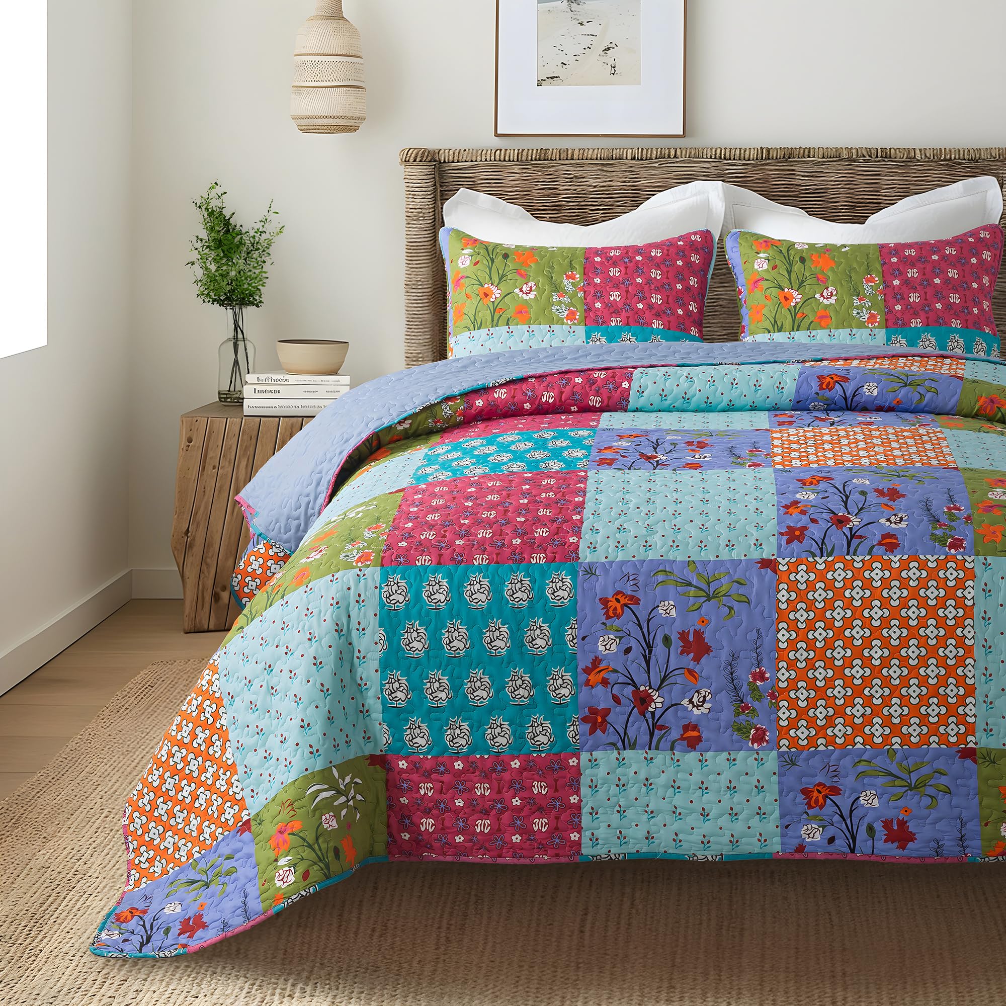 نقشة الرقع Patchwork في غرفة النوم