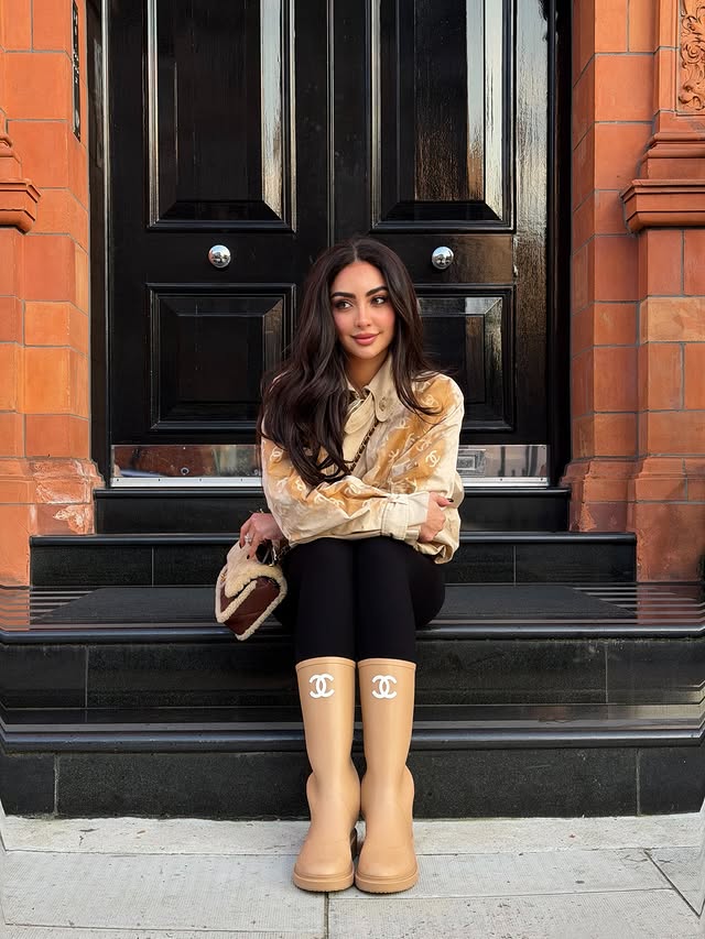 نور الغندور بإطلالة كاجوال كلاسيكية