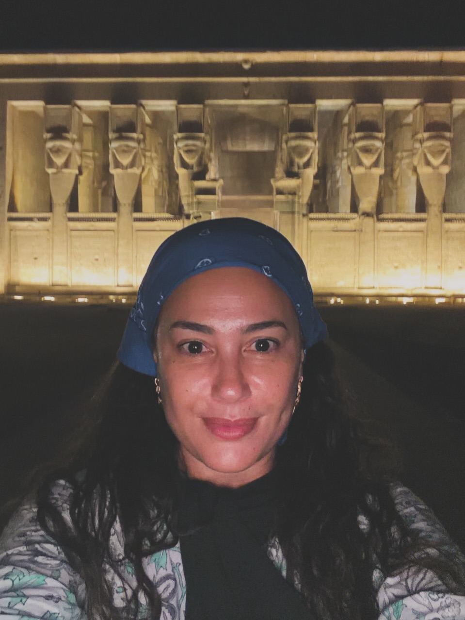 هند صبري في معبد أبو سمبل