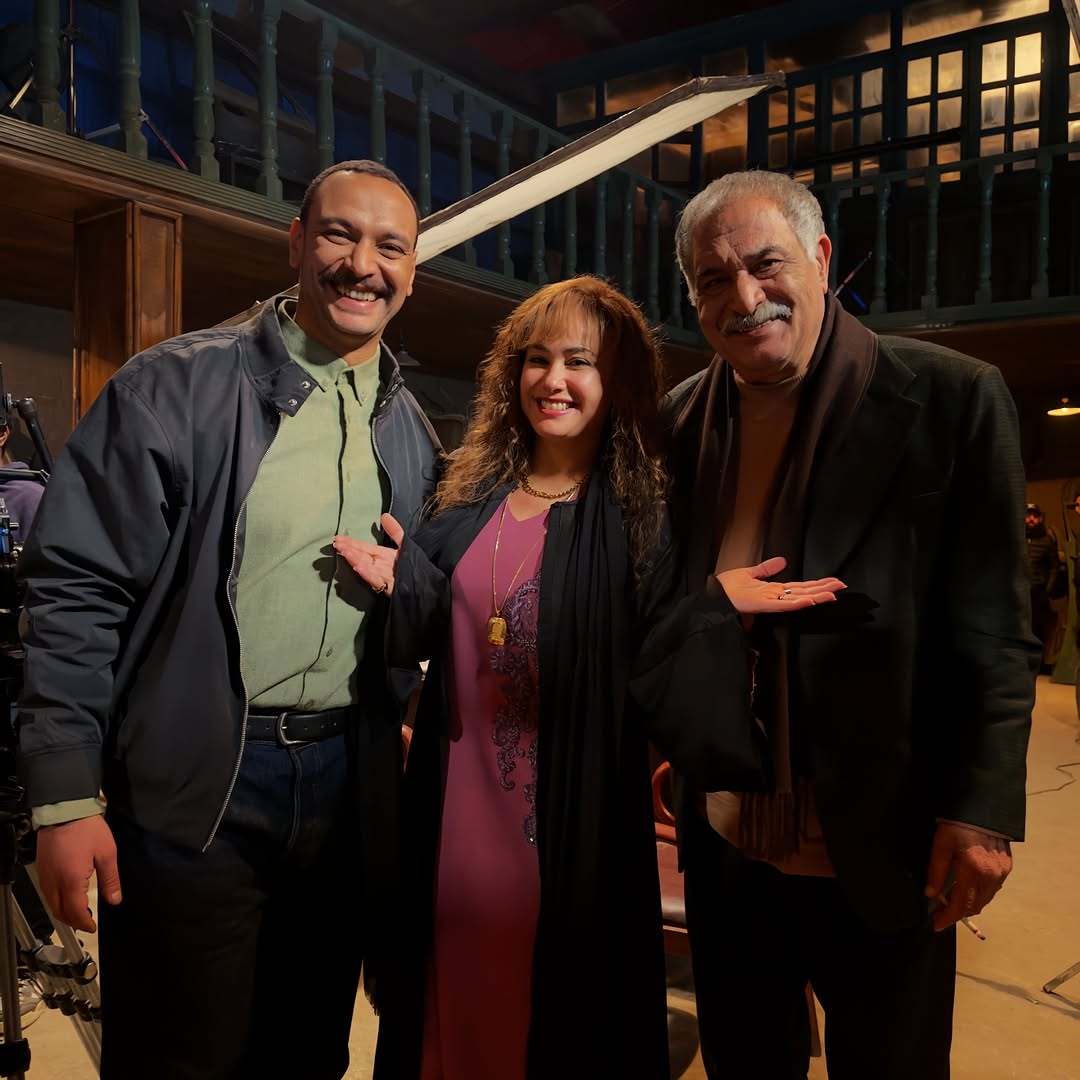 هند صبري مع أبطال مسلسل "مناعة"