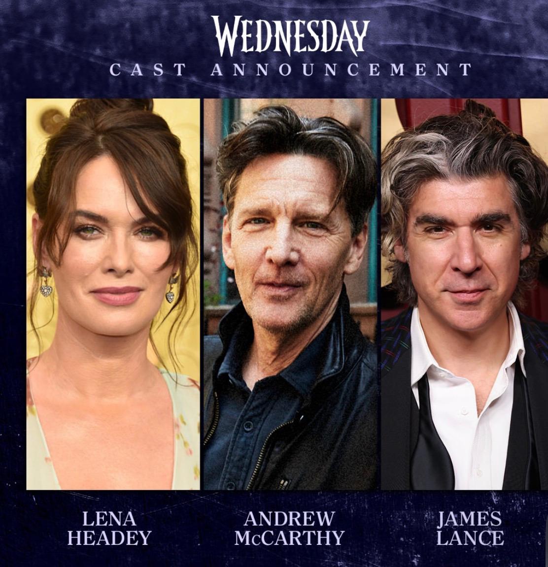 عدد من أبطال الجزء الثالث من مسلسل Wednesday 