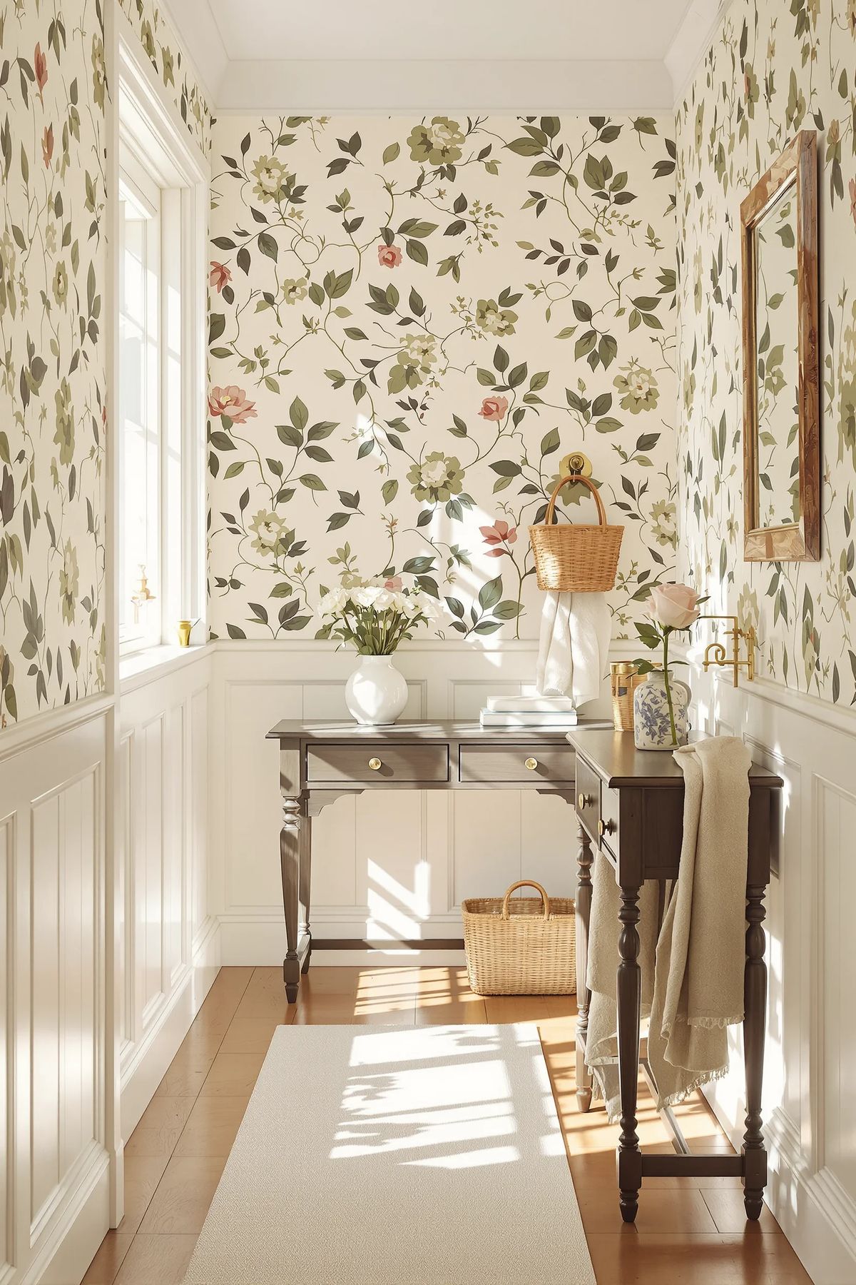 ورق الجدران يحول مدخل المنزل إلى مساحة تصميمية لا تُنسى