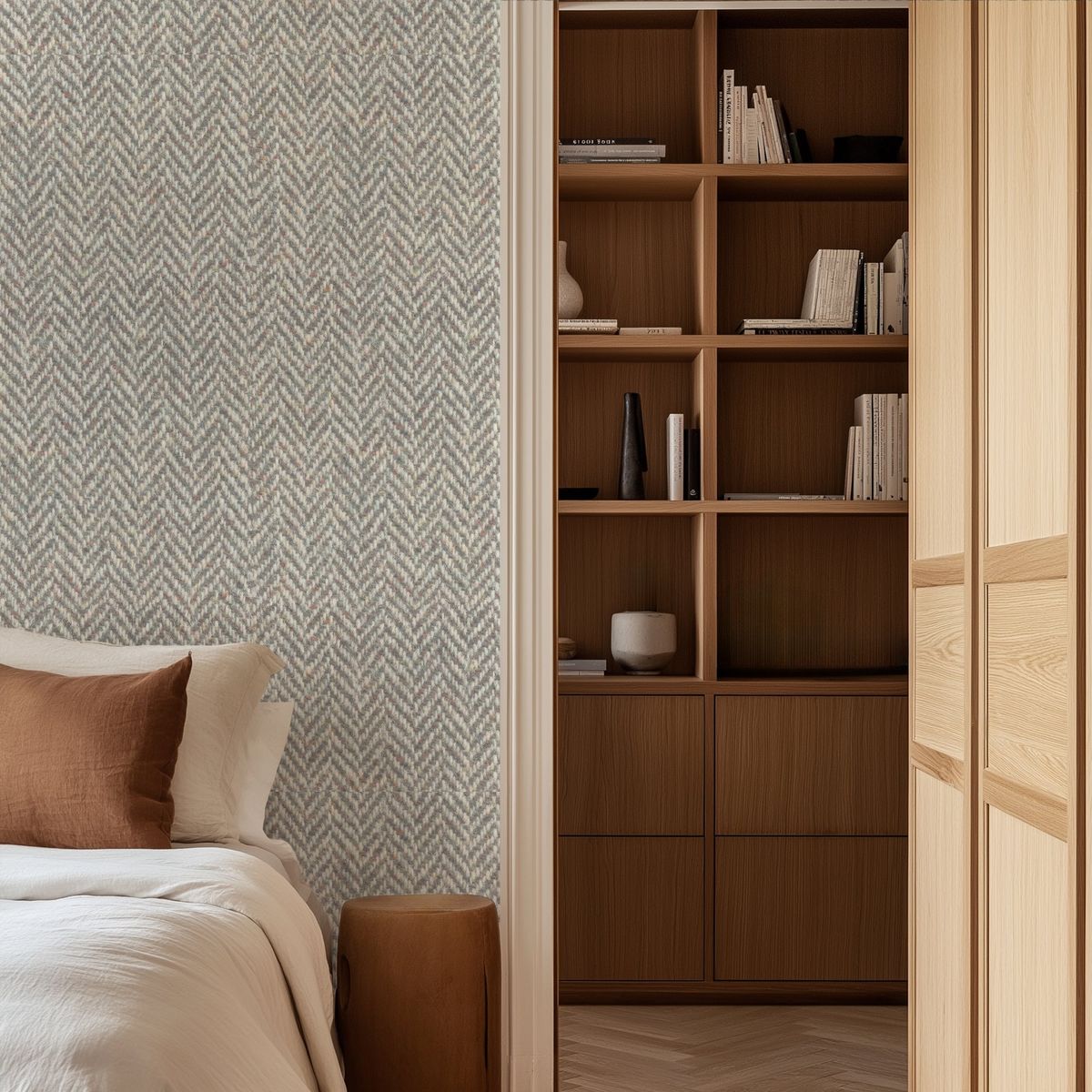 ورق جدران يحاكي قماش التويد الصوفي