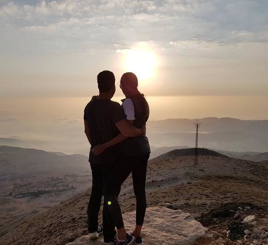 وسام بريدي وريم السعيدي خلال شهر العسل