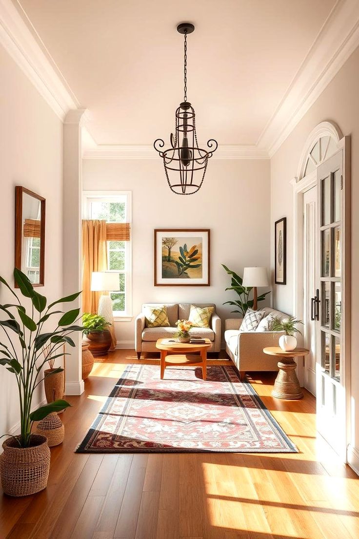 يجب أن تسمح ترتيبات الجلوس في غرفة المعيشة بممرات سلسة وتشجع على المحادثة