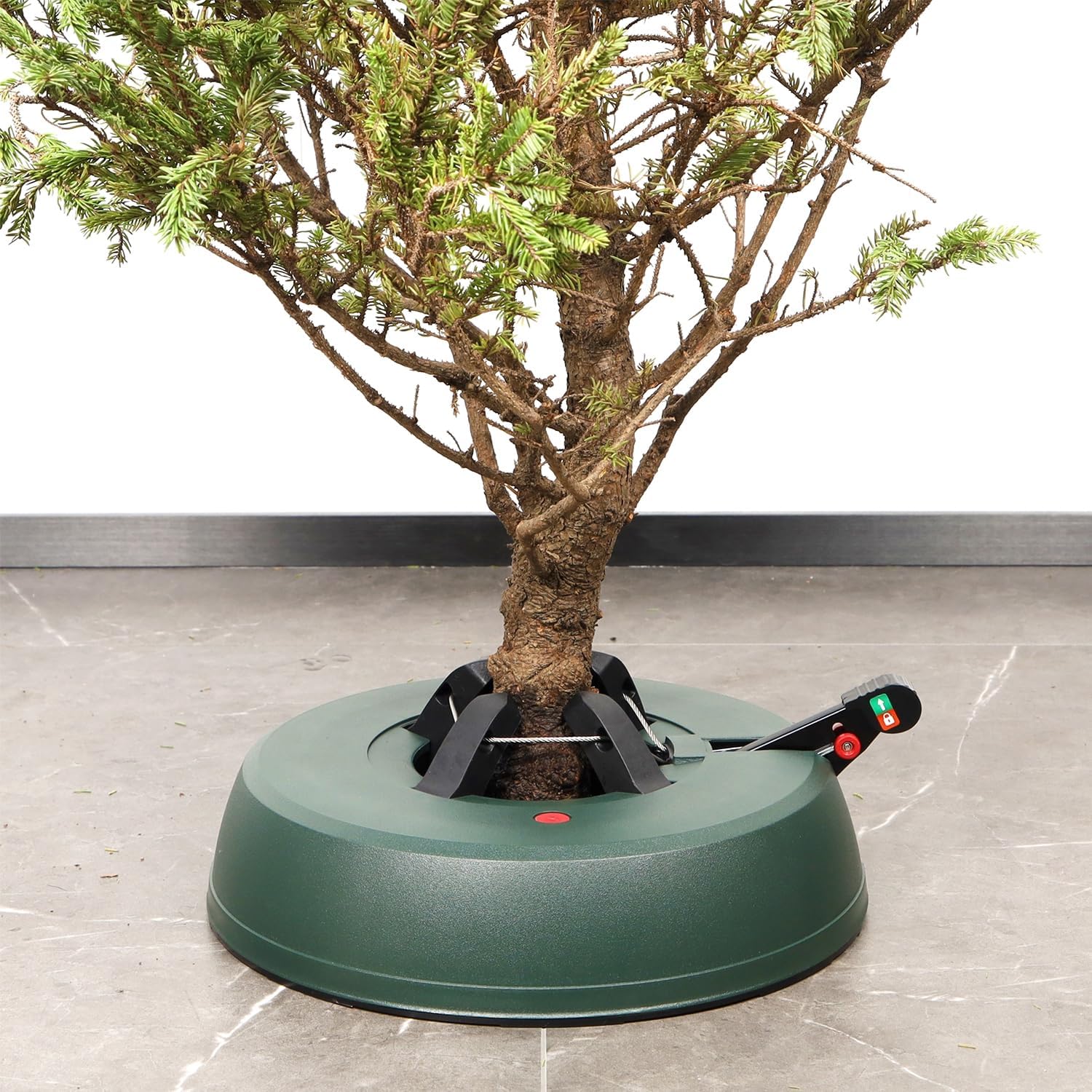 يجب فحص مستوى الماء في خزان شجرة الكريسماس مرتين يوميا خلال الأسبوع الأول