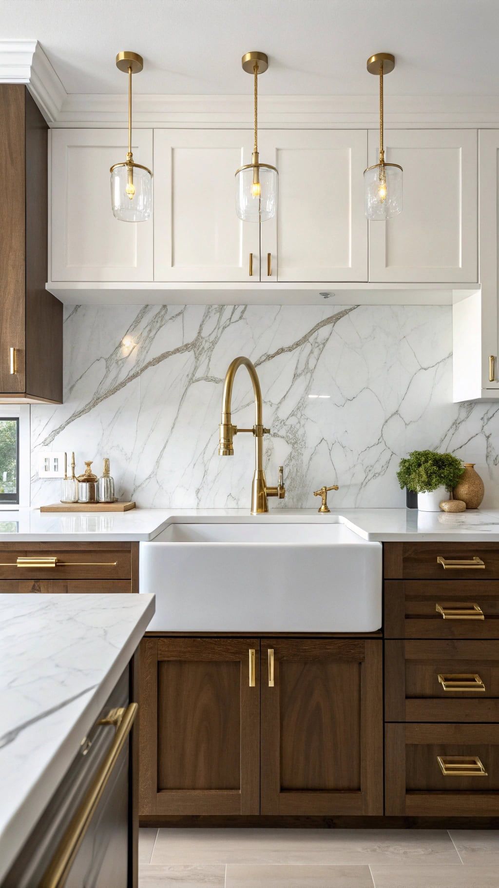 يضيف النحاس الأصفر طبقة من الفخامة والدفء للمطبخ