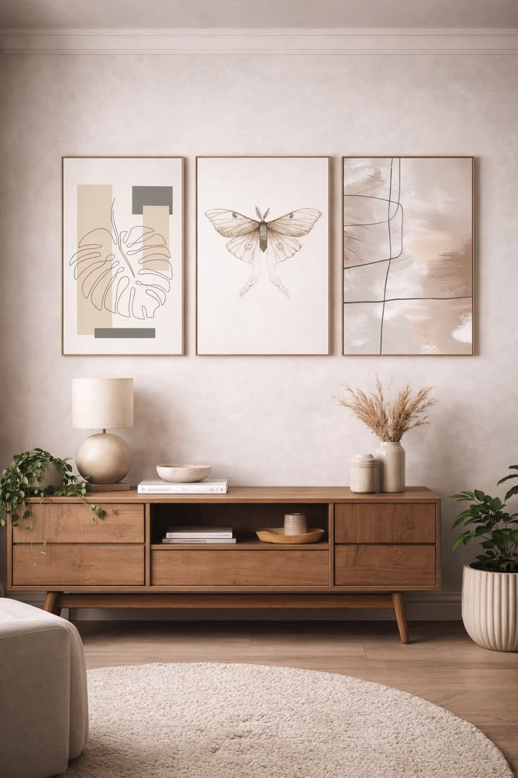 يفضل الخبراء ترك مسافة تتراوح بين 15 و30 سم فوق أعلى قطعة ديكور على طاولة الكونسول