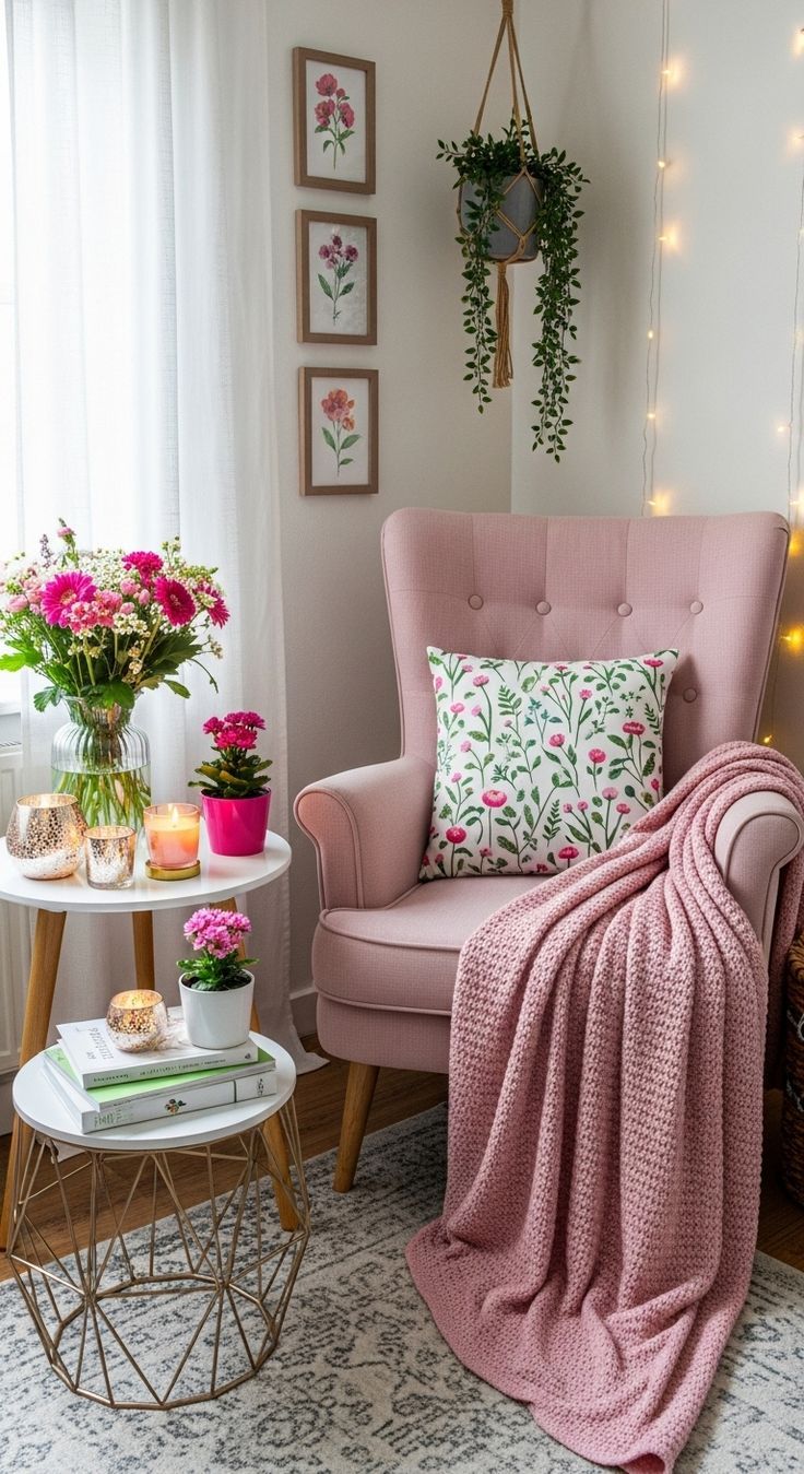 يمكن تحويل أي ركن غير مستغل إلى مساحة ملهمة بلمسات تعكس روح الربيع