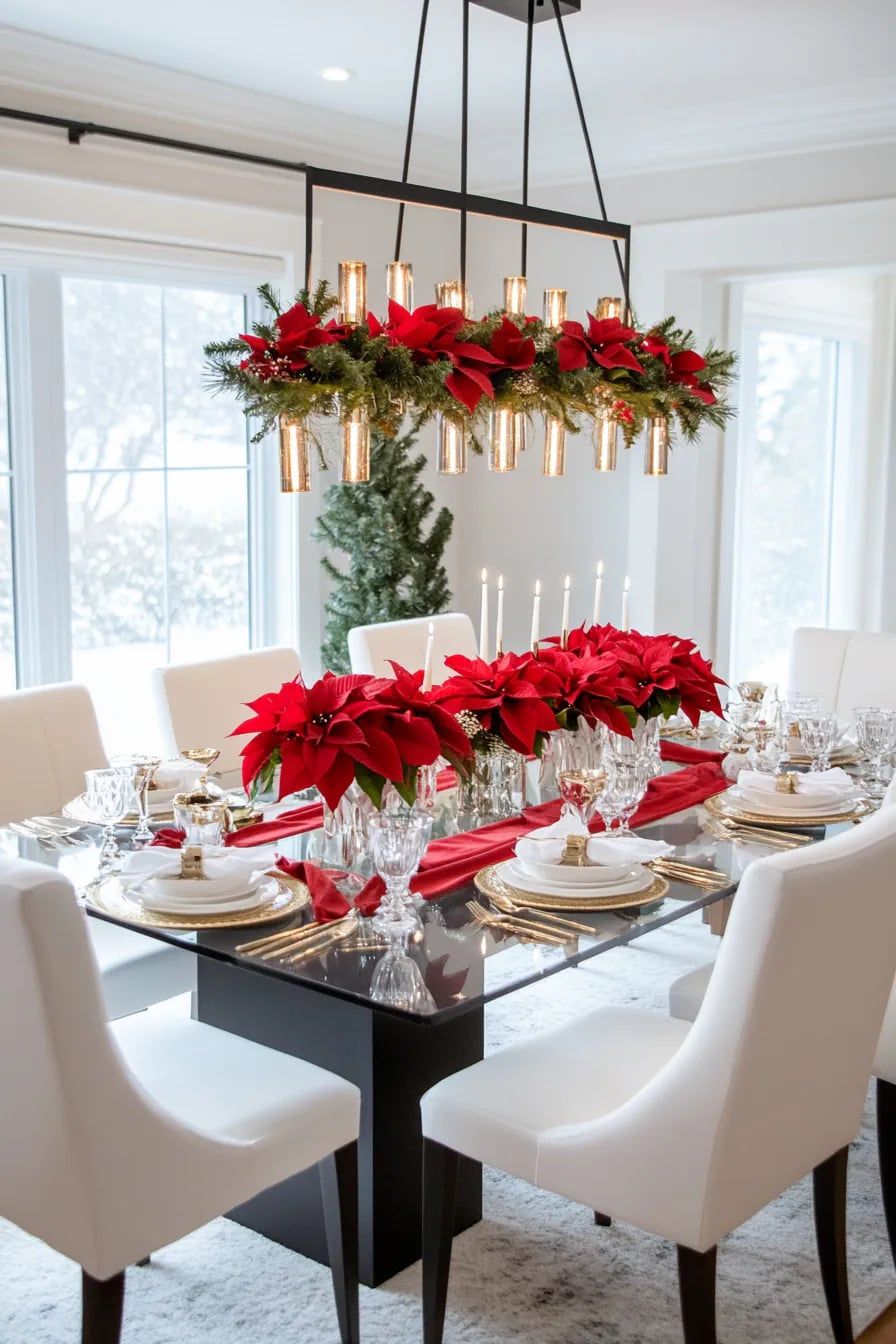 يمكن تزيين عناصر الإضاءة بالعناصر الطبيعية