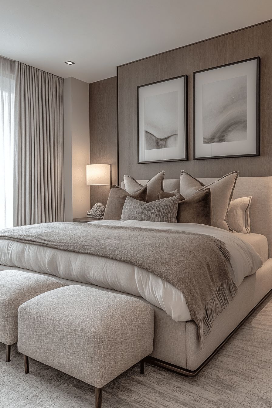 يمكن خلق الشعور بالراحة المماثل لغرف الفنادق في غرفة النوم بقرارات تصميمية مدروسة