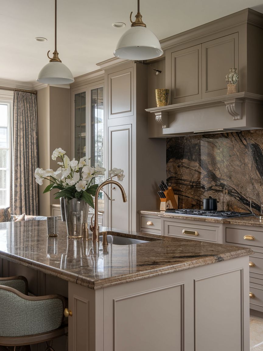 يمكن للوح الجرانيت الجريء أن يتعارض مع بقية العناصر