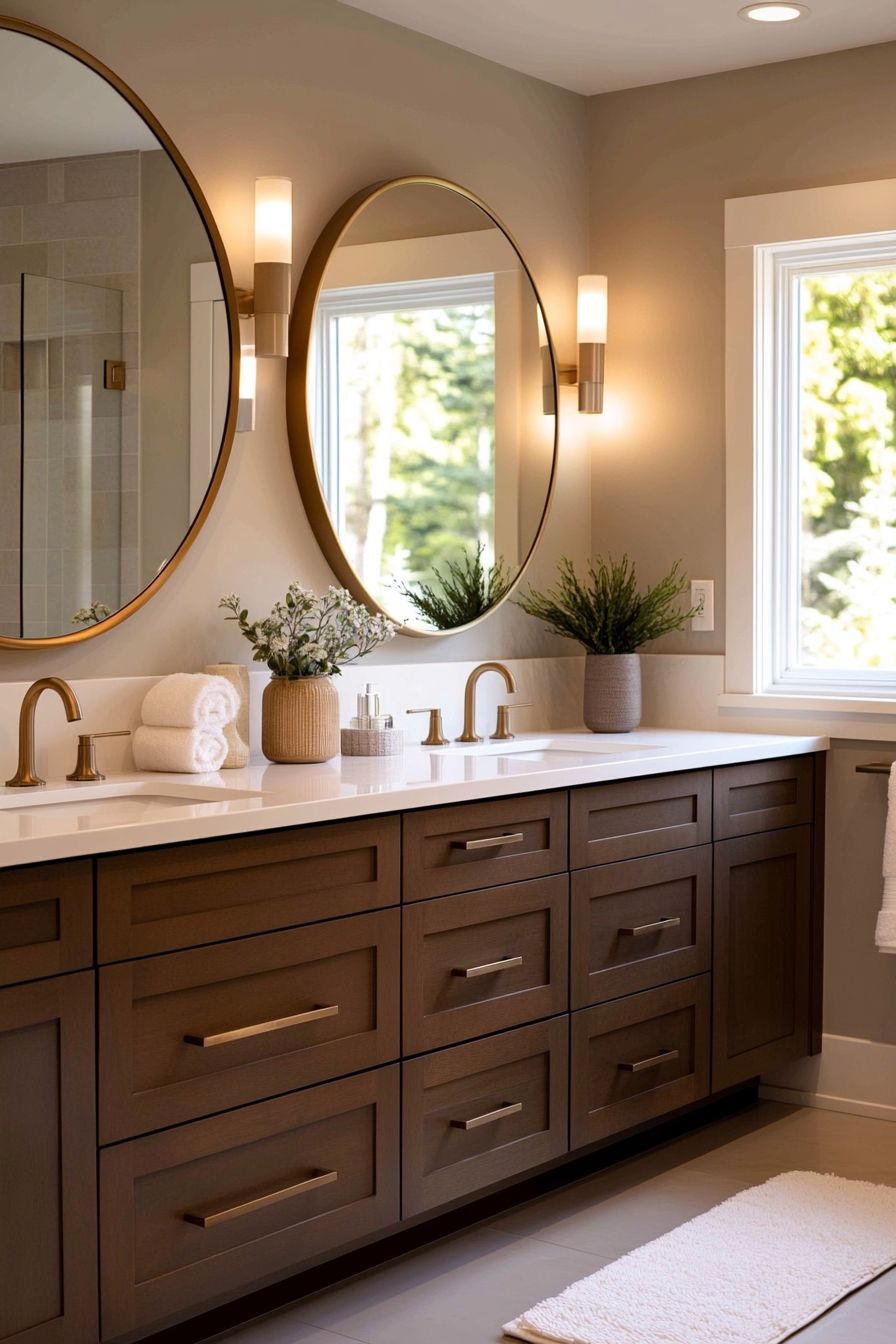 ينصح مصممو الديكور بالحفاظ على أسطح الحمام بسيطة ومرتبة