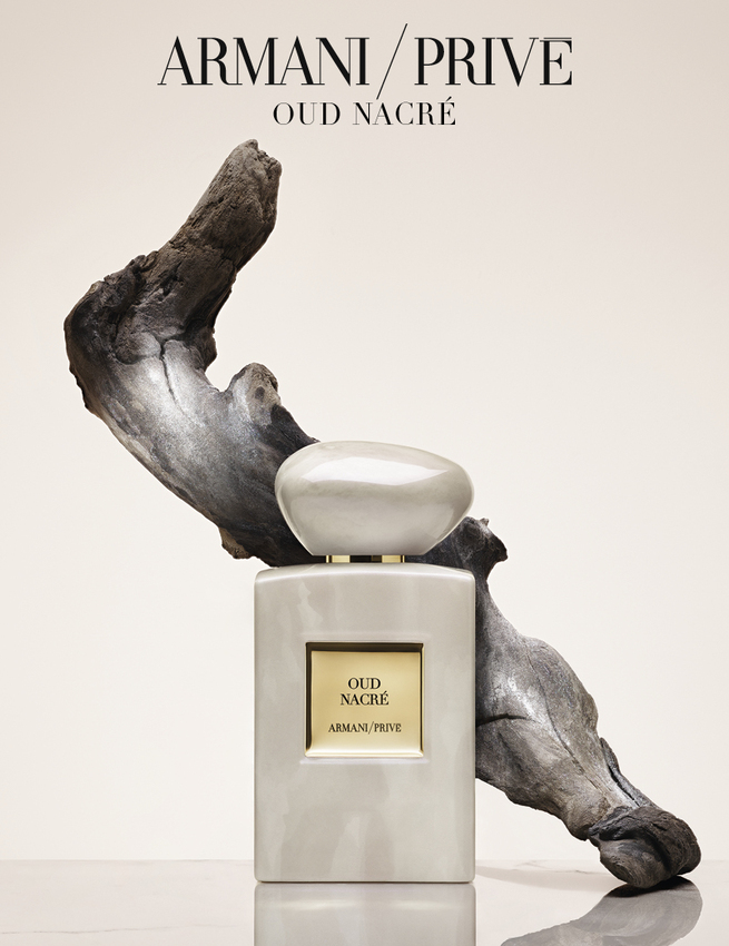 أرماني بريفيه تطلق عطر OUD NACRÉ الجديد بتركيبة فاخرة تمزج بريق اللؤلؤ بعمق العود