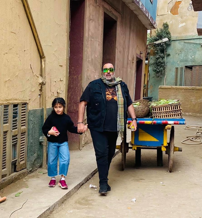 طيبة ابنة روبي مع والدها الراحل سامح عبد العزيز