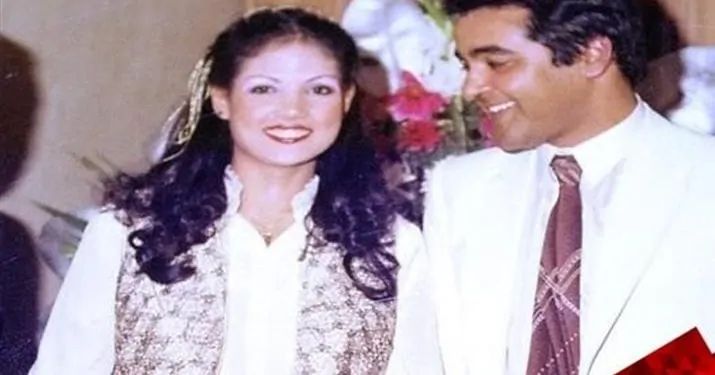 صورة نادرة لشقيقة عادل إمام الراحلة مع الراحل مصطفى متولي