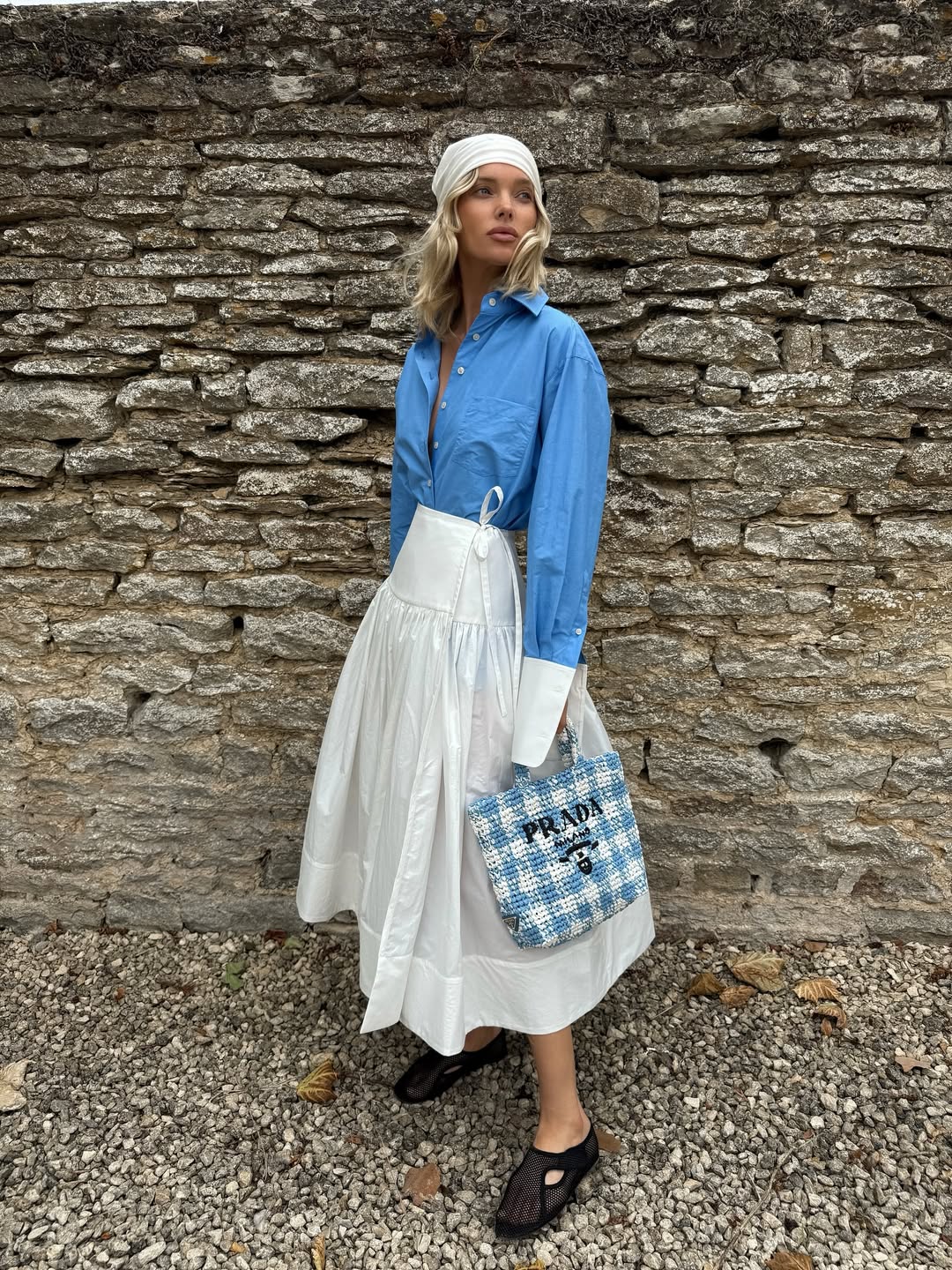 حقيبة Prada Raffia Bag
