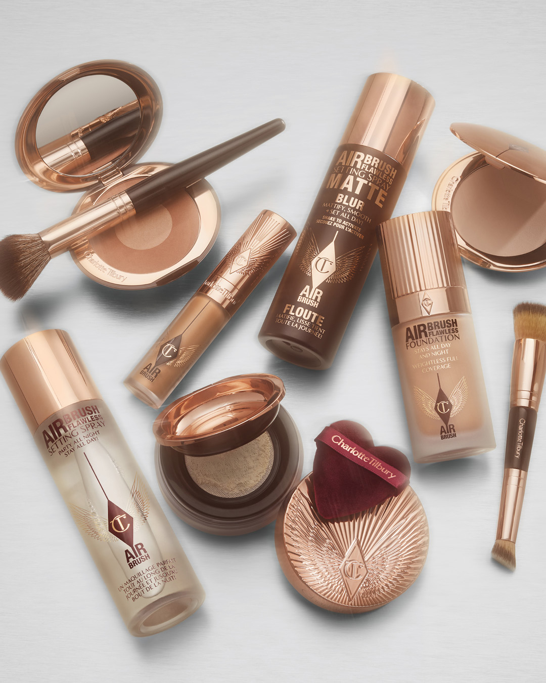 Airbrush Flawless Blur Loose Powder والبلاش Airbrush Flawless Blush Blur