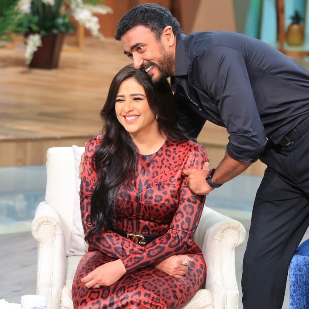 أحمد العوضي وياسمين عبد العزيز في لقاء سابق