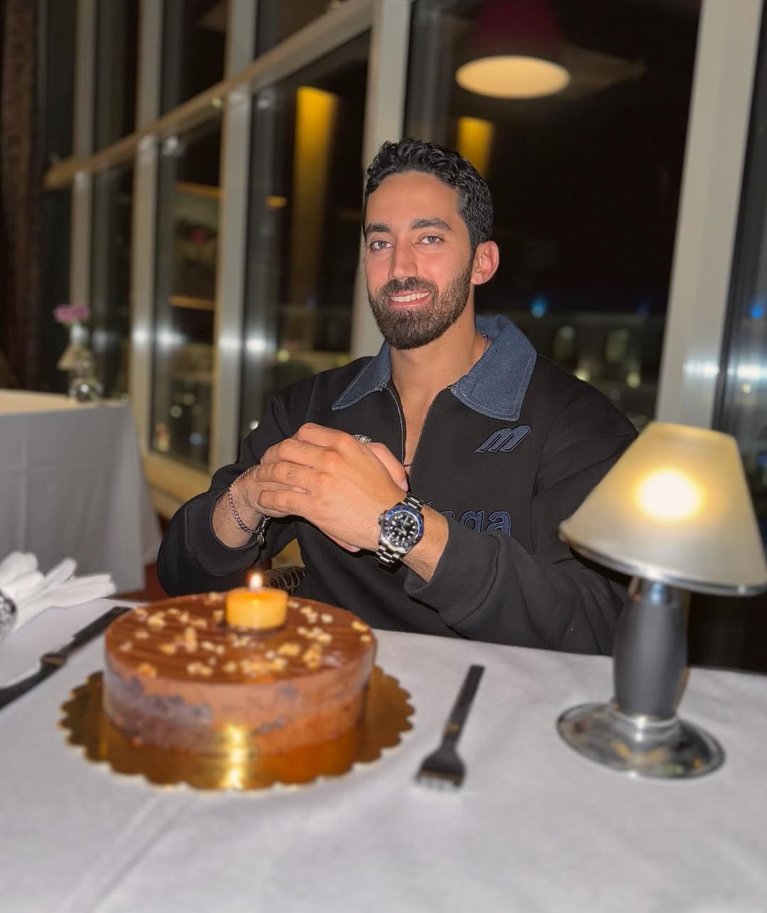 أحمد تيمور في حفل عيد ميلاده هذا العام