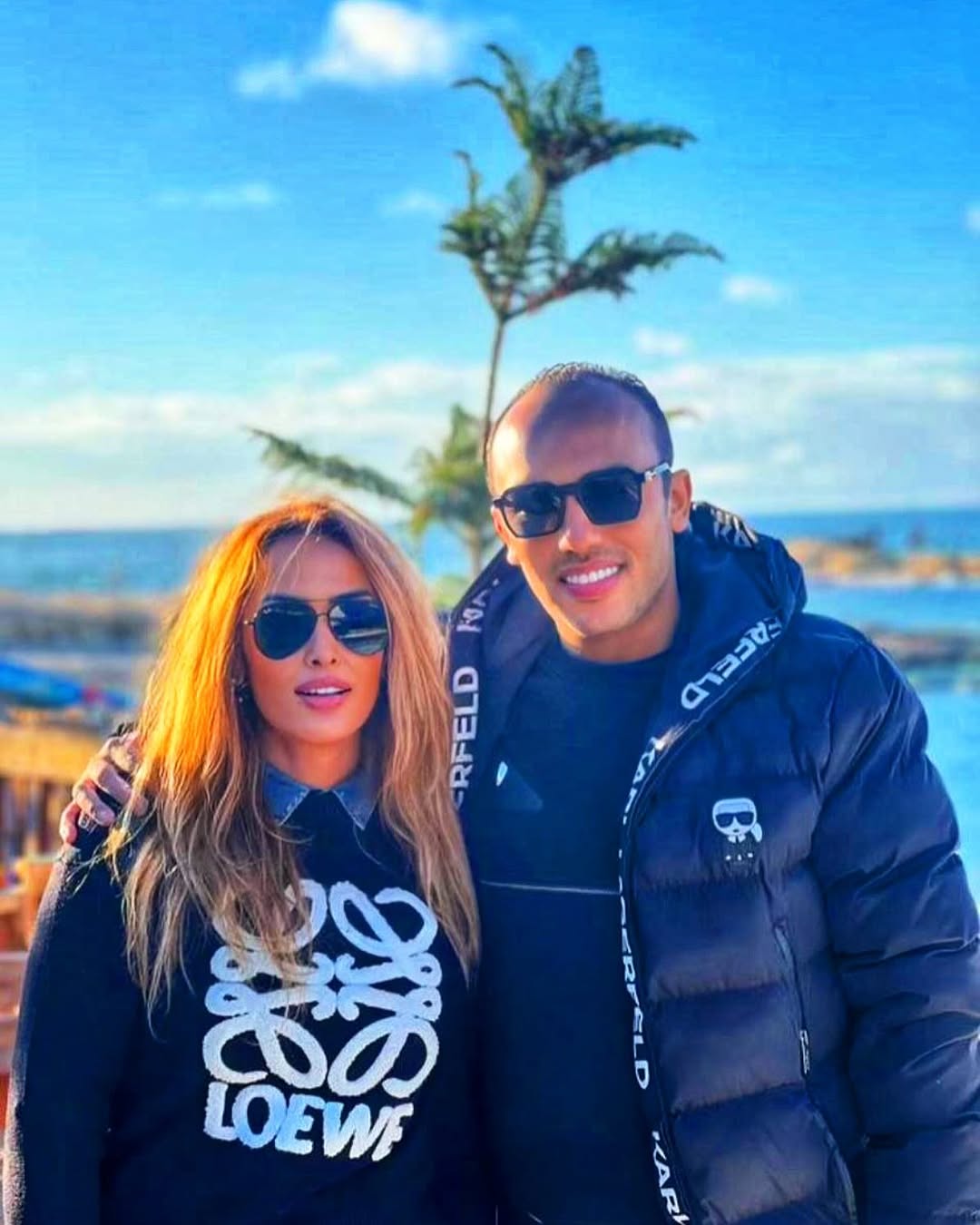 شقيق زينة الراحل مع شقيقته ياسمين